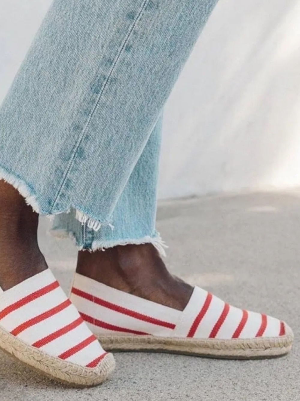 SOLUDOS Dali Red Stripe Espadrille Shoe Flats 9